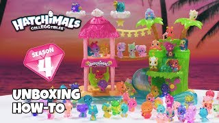 Hatchimals CollEGGtibles  Tropical Party Playset  Unboxing amp HowTo [upl. by Enois]