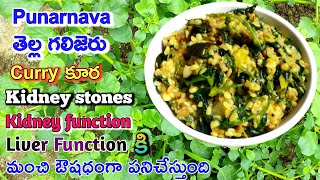 TELLA GALIJERU KURA PUNARNAVA CURRY USES IN TELUGU  PUNARNAVA PLANT CURRY BENEFITS [upl. by Yawnoc881]