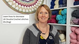 Learn how to decrease double crochet stitches with Woolly Chic [upl. by Zilada389]