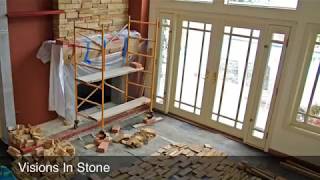 Stone Veneer Fireplaces Painted Brick to Stone Transformation [upl. by Gnehs698]