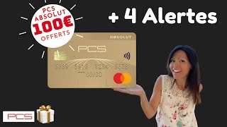 PCS carte Absolut avec 100€ offerts  4 ALERTES Revolut essence FTX banque [upl. by Amata]