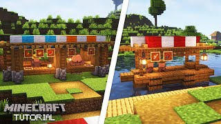 Minecraft 3 EASY Market Stall Design Tutorial [upl. by Rebbecca741]