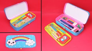 DIY Pencil Box How to make Pencil Case at home Best out of waste [upl. by Ayihsa352]