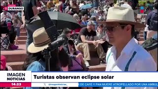 Así se vivió el Eclipse Solar 2024 en Durango  Noticias con Crystal Mendivil [upl. by Anomar801]