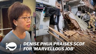 Denise Phua praises SCDF for marvellous job after rescue at collapsed Syed Alwi Road shophouses [upl. by Arval]