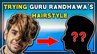 I TRIED GURU RANDHAWAS HAIRSTYLE AND  Long to short hair transformation for men LAKSHAY THAKUR [upl. by Yemorej906]