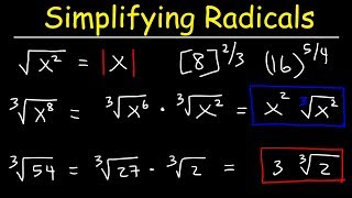 Simplifying Radicals [upl. by Hukill]