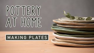 POTTERY AT HOME  Making Plates [upl. by Elyrpa]