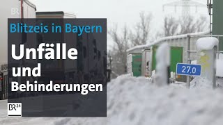 Glatteis in Bayern Unfälle und Behinderungen  BR24 [upl. by Eugene]