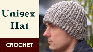 Crochet Hat for Adult Men amp Women Crochet Hook 45 mm Wool Yarn Crochet Beanie For Beginners [upl. by Salsbury]