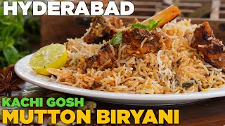 Hyderabad Kachi Gosh Mutton Biryani Recipe in Tamil  Easy Cooking with Jabbar Bhai… [upl. by Libyc]