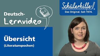 Übersicht der Literaturepochen 🎓 Schülerhilfe Lernvideo Deutsch [upl. by Tarrsus]