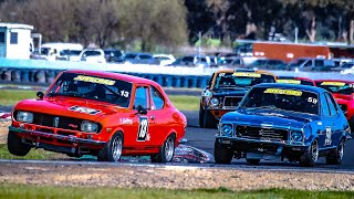 Historic Touring Car Racing 50k Plate 2023 Winton Festival Of Speed Blend Line TV [upl. by Aiynat]