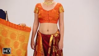 How To Wear A Saree In 2 Mins – Indian Style Silk Saree For Wedding [upl. by Yemrots564]