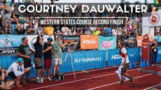 Courtney Dauwalter 2023 Western States 100 Course Record Finish [upl. by Atiniuq]