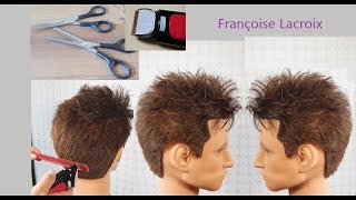 Tutoriel coupe Homme courte ciseaux amp tondeuse  Mens short haircut  Corte de pelo corto Hombre [upl. by Canada]