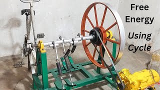 How to Make Flywheel Free Energy Generator with Spring Machine Complete Process Using Cycle [upl. by Nairrad]