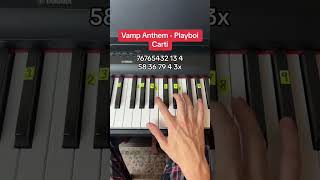 Vamp Anthem  Playboi Carti Easy Piano Tutorial piano carti tutorial [upl. by Whitebook41]