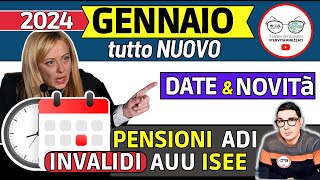 🔴 GENNAIO 2024 ➜ 16 NOVITà BONUS PAGAMENTI ISEE AUMENTI 💶 INPS NUOVE DATE AUU ADI PENSIONI INVALIDI [upl. by Juliane]