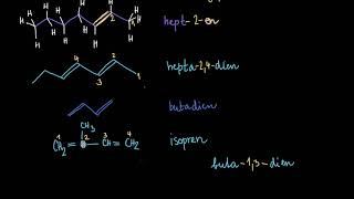 Názvosloví alkenů  Organická chemie  Khan Academy [upl. by Htims886]