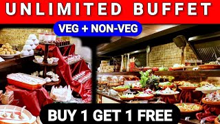 Unlimited Veg  NonVeg Buffet all days  Offer  Buy 1 Get 1 Free  Global buffet Svenska Hotel [upl. by Enohsal]