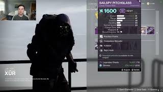 71 Stat Actium War Rig Xur Location and Exotics This week  Legendary Rolls  Destiny 2 [upl. by Frodin]