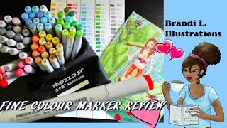 Finecolour Marker review of a full set of 72 colours [upl. by Hellah740]