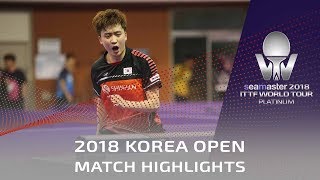 Jeoung Youngsik vs Peng Wang Wei  2018 Korea Open Highlights Pre [upl. by Mima]