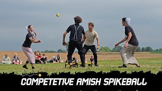 Athletic Amish Girls amp Boys Competitive Spikeball [upl. by Kwei]