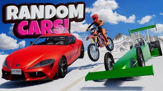 Racing RANDOM CARS Down a DANGEROUS MOUNTAIN in BeamNG Drive Mods [upl. by Cappella128]