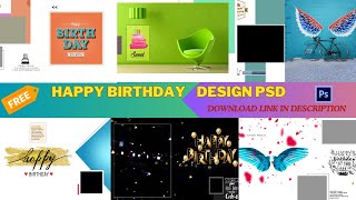 New Birthday Design PSD l Free Download l Trending Design l Birthday Banner PSDl Photoshopbirthday [upl. by Crespi]