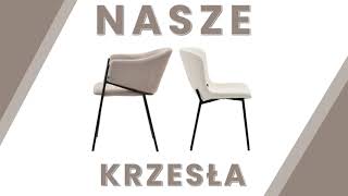 Designerskie krzesła tapicerowane do salonu Mebel Partner [upl. by Yaresed]