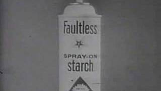 Vintage Faultless Spray Starch Commercial [upl. by Annaoj]