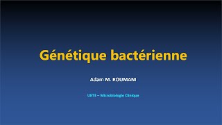 Microbio  Génétique bactérienne [upl. by Aivatra]