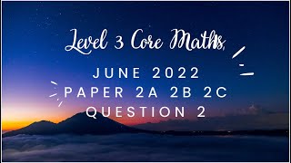 AQA Level 3 Core Maths June 2022 Paper 2A 2B 2C Question2 [upl. by Gilburt]