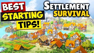 Settlement Survival  BEST STARTING TIPS [upl. by Gemma]