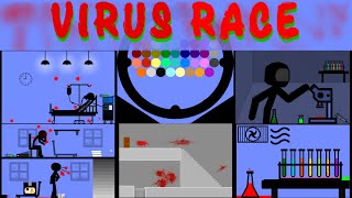 35 Marble Race EP 28  Virus Race in Algodoo  RED HUY [upl. by Hewie306]