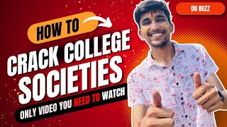 How to crack college societies interviews How to give interviews Honest Talk DUBUZZ du [upl. by Hannej645]