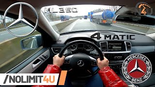 MercedesBenz ML 350 CDI W166  TOP SPEED amp ACCELERATION 0100 on German Autobahn  POV by NoLimit4U [upl. by Melvena]