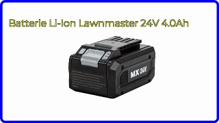 BEWERTUNG 2024 Batterie LiIon Lawnmaster 24V 40Ah WESENTLICHE Einzelheiten [upl. by Akceber]