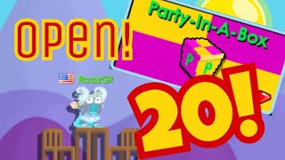 Growtopia  Opening 20 Partyinabox LUCKY AND FUNNY 😂 MUST WATCH Anniversary 5th year [upl. by Reivaj784]