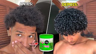 FINALIZEI MEU CABELO CRESPOCACHEADO COM GELATINA gelatina da Salon Line [upl. by Bullis]