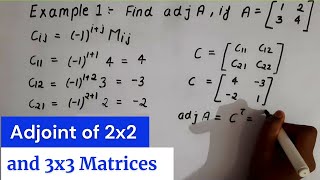 JEE Matrices amp Determinants L8  Adjoint of Matrix  Unacademy JEE  JEE Maths  Nishant Sir [upl. by Esahc]