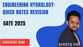 Engineering Hydrology Quick Notes Revision GATE ESE KshitijSachan [upl. by Irep]