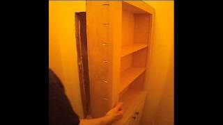 Bookcase Hidden Door Plans outswing by Master Cabinet Makerwmv [upl. by Lydie578]