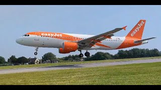 EasyJet A320 landing at London Southend Airport [upl. by Riley58]