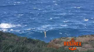 Resinex elastic beacon withstands giant waves in Stromboli [upl. by Fenn182]