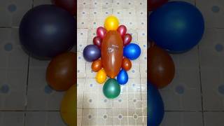 ASMR Various Water Colors Balloons Big Orange HBD amp 12 Mini rainbow Balloons pop reverse satisfying [upl. by Harneen795]