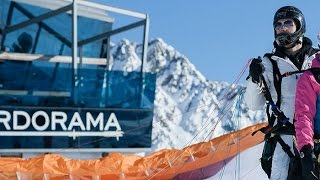 Ischgl Skifahrer und Paraglider [upl. by Akinohs420]