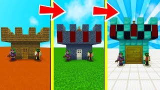 DE CASTILLO NOOB A CASTILLO PRO EN MINECRAFT CON MANUCRAFT TINENQA Y TATITO [upl. by Uohk]